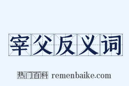 宰父反义词是什么意思的图片